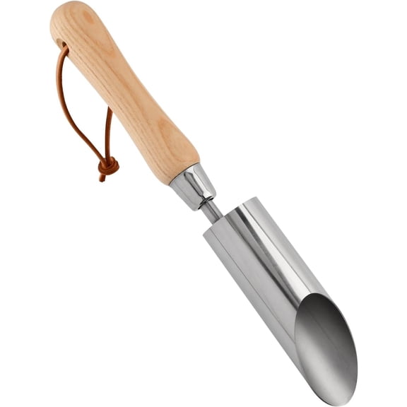 Bulb Planter Tool, 11" Stainless Steel Bulb Planter Tool, Garden Bulbs Transplanter Tools, Manual Hole Digger with Wood Handle, Dibble Tools for Seeding Planting, Flower Planters
