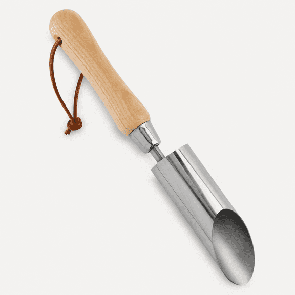 Bulb Planter Tool, 11" Stainless Steel Bulb Planter Tool, Garden Bulbs Transplanter Tools, Manual Hole Digger with Wood Handle, Dibble Tools for Seeding Planting, Flower Planters