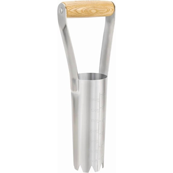 Bulb Planter Tool with 6 Inch Depth Measurment Tulip Bulb for Planting Tulip Daffodils Dahlias Garlics Bulbs Spring Fall Planting Handhold Planting Tool Garden Bulb Transplanter Hole Digger