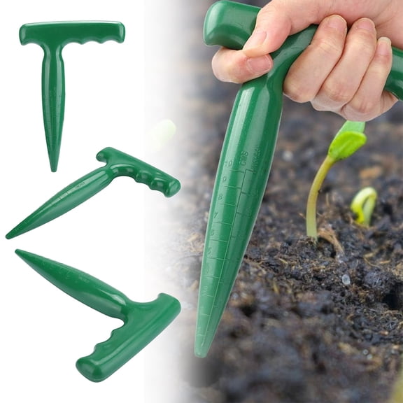 Bulb Planter Tool Dibbler Handle Soil Digging Hole Puncher Disseminator Garden Sowing Device