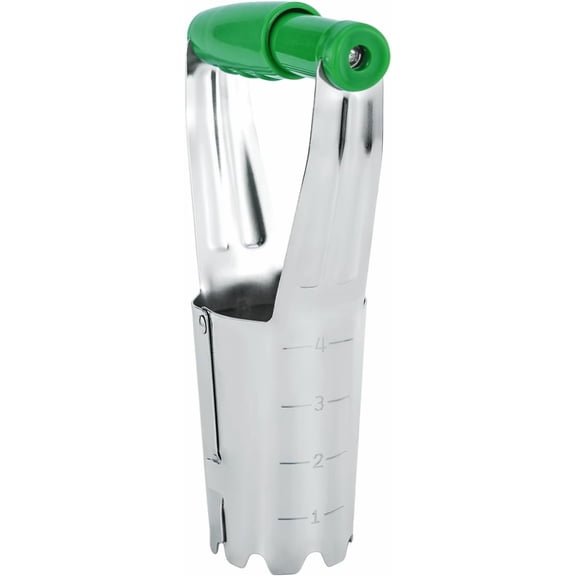 Bulb Planter Tool with Release Button&4Inch Measurements Tulip Planting Tool Bulb Transplanter Bulb Digger for Removing Soil and Planting Bulbs or Other Small Plants in Pots and Flowerbeds