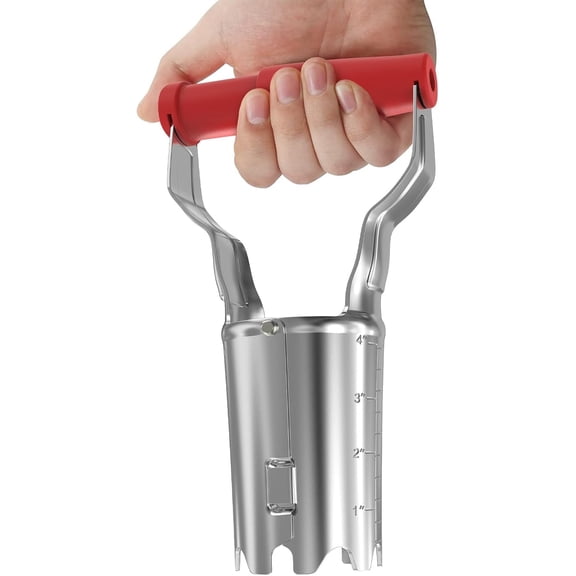 Bulb Planter with Depth Markers - Automatic Soil Releasing Seed Bulb Transplanter for Planting/Digging Tulips, Daffodils, Dahlias and More
