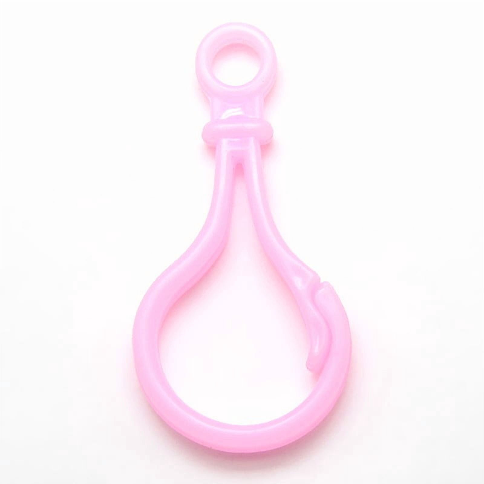 Bulb Shaped Plastic Lobster Keychain Clasp Findings Pink 51x25x3mm ...