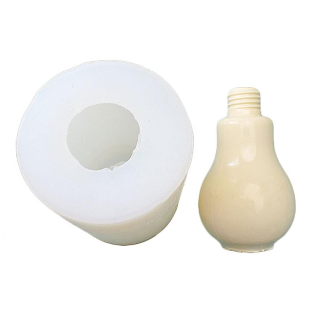 Bulb-shape Silicone Mold Candle Mold Non-stick Easy to De-mold for Making Candle