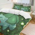 Bulbasaur 3Piece Bedding Set (1 Duvet Cover + 2 Pillow Shams) Soft And