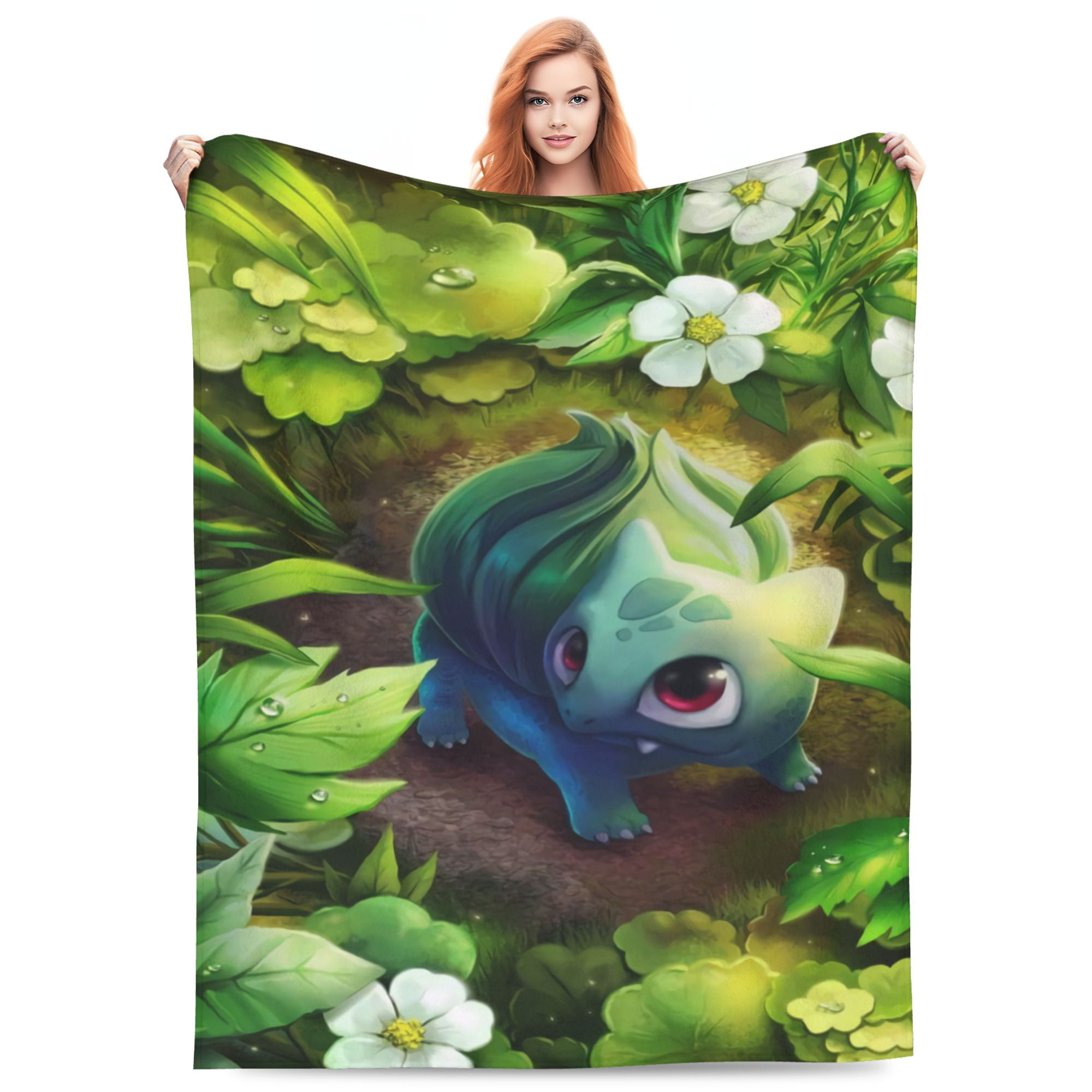 Bulbasaur Cartoon Blanket for Kids Teenager Adult, Ultra Soft Cozy