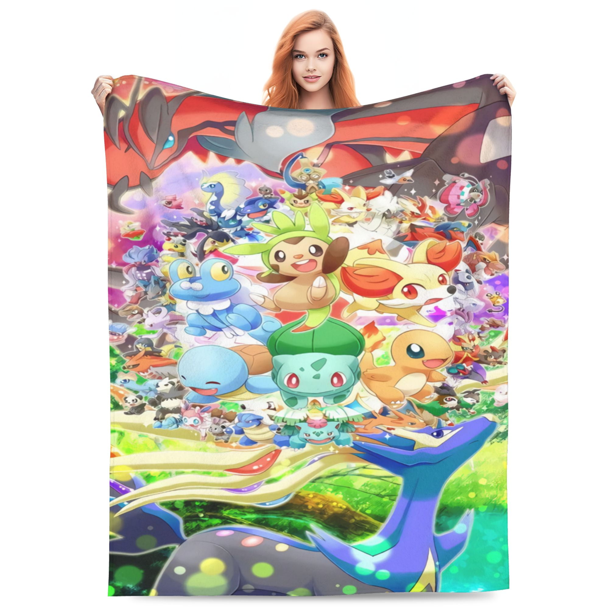 Bulbasaur Cartoon Blanket for Kids Teenager Adult, Ultra Soft Cozy