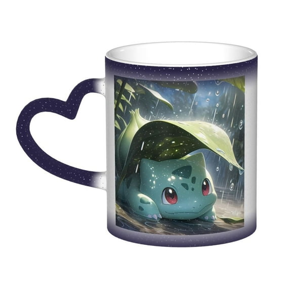 Bulbasaur Color Changing Mug In The Sky Colour Changing Mug Print Ceramic Mug Tea Cup 11 Ounce - Gifts For Home Office Coffee Birthday Gift