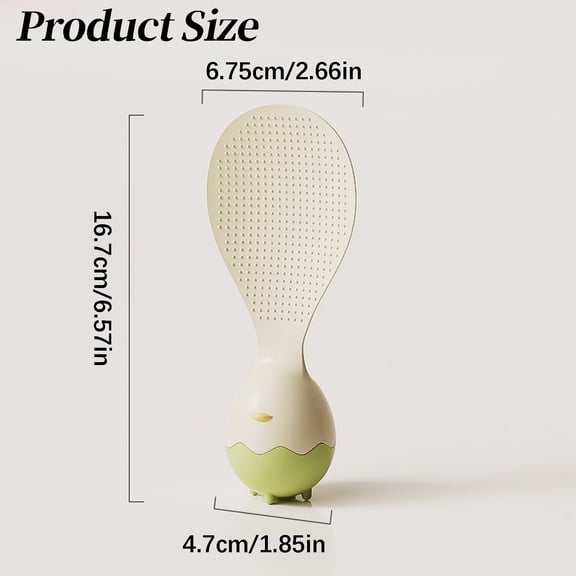 Bulbasaur Eggshell Rice Spoon Yellow+Green 17 * 7,Holiday festival dish cooking,Cooking utensils,Carbon steel