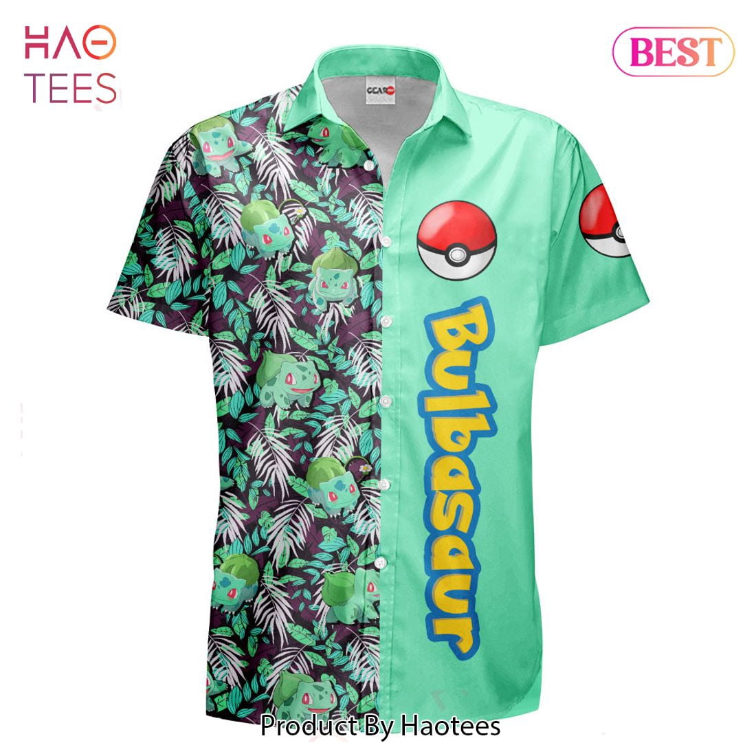 Bulbasaur Hawaiian Shirts Custom Anime Merch Clothes for Men Women ...