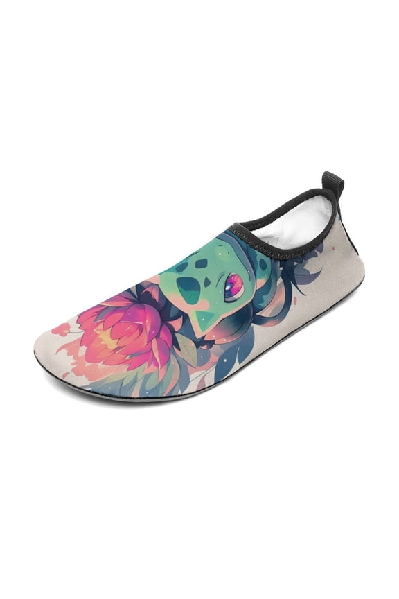 Bulbasaur Water Shoes Beach Swim Barefoot Quick Dry Aqua Socks, Non-Slip Sporty Water Shoes for Men Women 11/12men