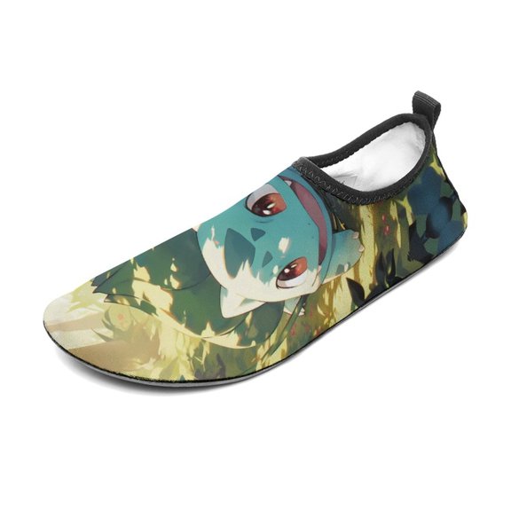 Bulbasaur Water Shoes Beach Swim Barefoot Quick Dry Aqua Socks, Non-Slip Sporty Water Shoes for Men Women 11/12women,9/10men
