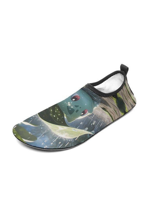 Bulbasaur Water Shoes Beach Swim Barefoot Quick Dry Aqua Socks, Non-Slip Sporty Water Shoes for Men Women 3/4women