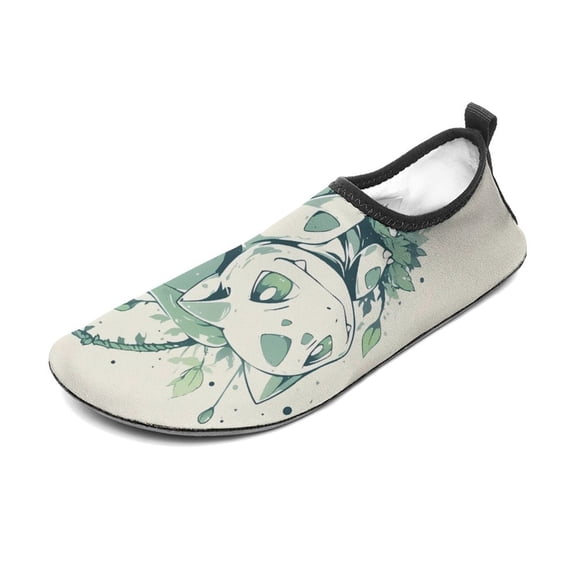 Bulbasaur Water Shoes Beach Swim Barefoot Quick Dry Aqua Socks, Non-Slip Sporty Water Shoes for Men Women 3/4women