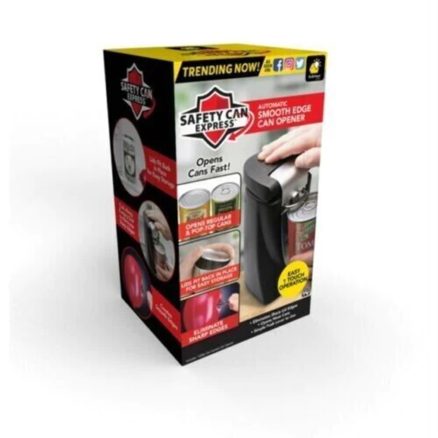 Bulbhead 6022502 Safety Can Express Black ABS Electric Opener