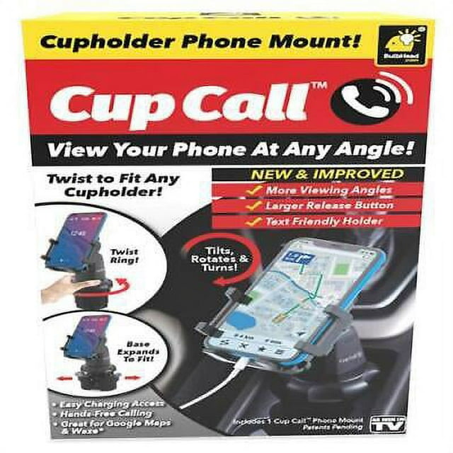 Bulbhead Cup Call Cell Phone Holder Plastic 1 pk