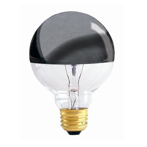 Bulbrite 100G25HM - 100W G25 HALF MIRROR E26 120V