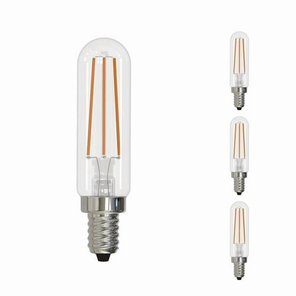 Bulbrite 862106 4.5W Dimmable T6 Shape 4000K Filament Candelabra E12 Base LED Bulb, Clear - Pack of 4