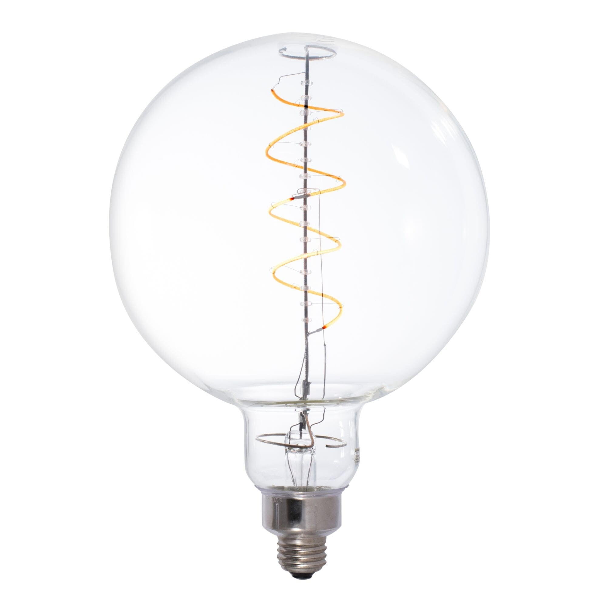 Oversized Clear Globe LED Edison Bulb, Dimmable 2200K