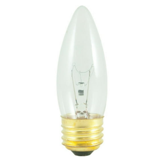 Bulbrite 405040 40-Watt Incandescent Torpedo B10 Chandelier Bulb Medium Base Clear
