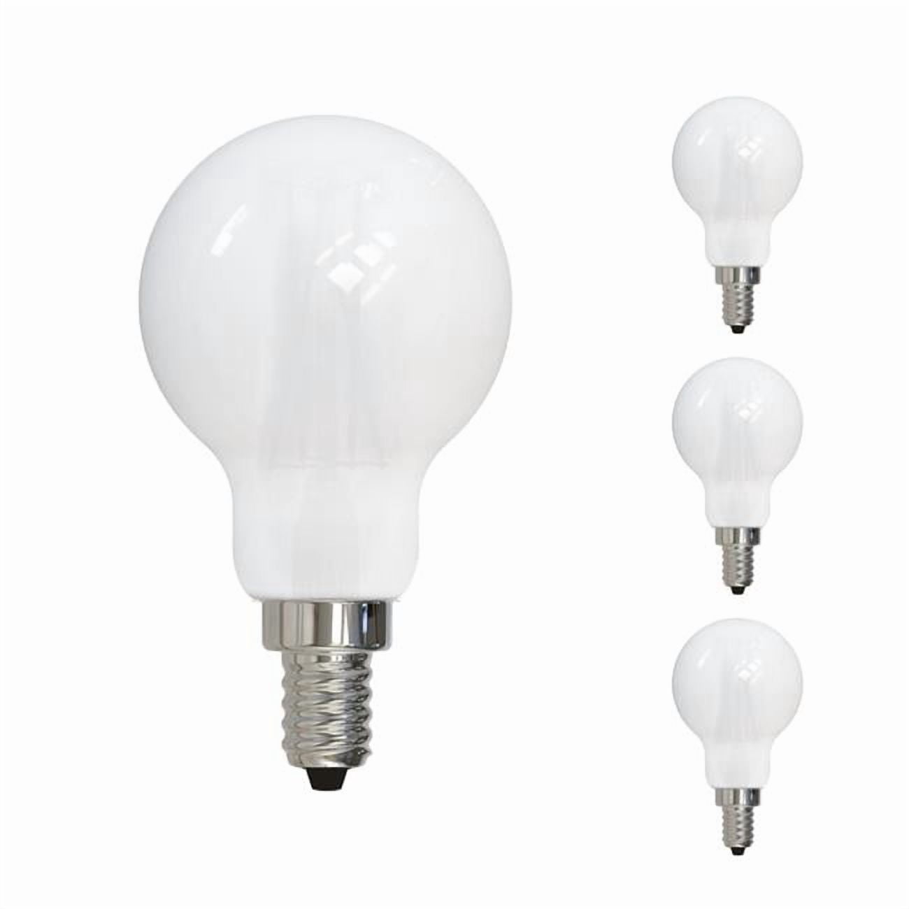 Bulbrite 862055 4W A15 Shape 2700K Filament Candelabra E12 Base Dimmable LED Bulb, Milky - Pack of 4