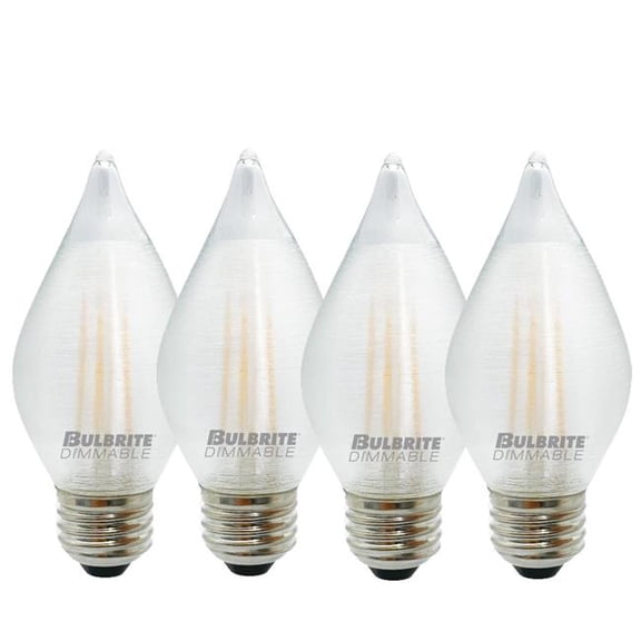 Bulbrite 862787 4W Dimmable C15 Shape 2700K Filament Medium E26 Base Satin Spunlite LED Bulb - Pack of 4