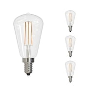 Bulbrite 862049 4W Dimmable ST15 Shape 2700K Filament LED Bulb, Clear - Pack of 4