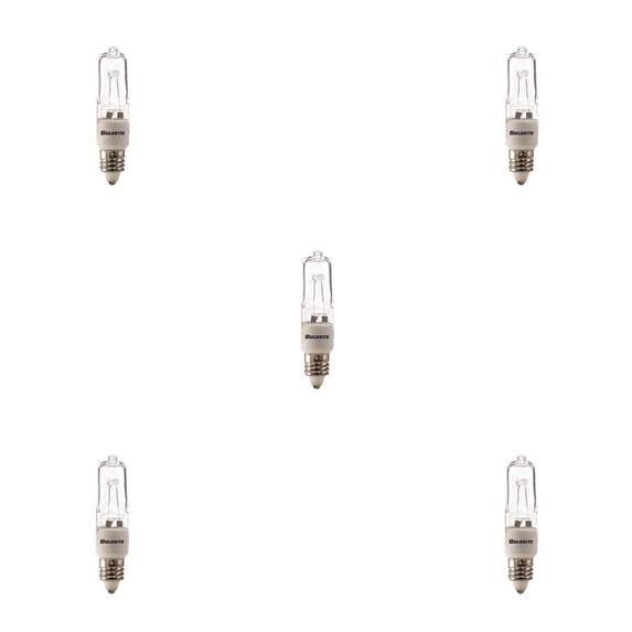 Bulbrite 50 Watt Dimmable Clear T4 Mini-Candelabra (E11) Halogen Light Bulbs 5/Pack(860796)