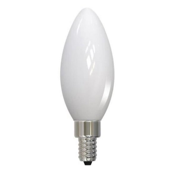 Bulbrite 5W 500 Lumens Dimmable Milky B11 LED Light Bulbs - Warm White - Pack of 4