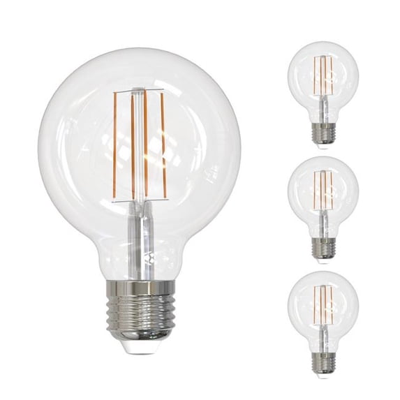 Bulbrite 862086 5W Dimmable G25 Base 2700K Filament LED Bulb, Clear - Pack of 4