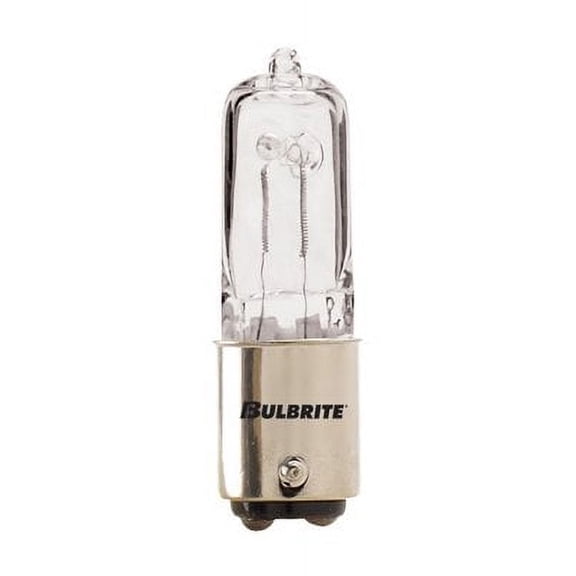 Bulbrite 613076 Q75CL/DC 75-Watt Dimmable Halogen JD Type T4, Double Contact Bayonet Base, Clear