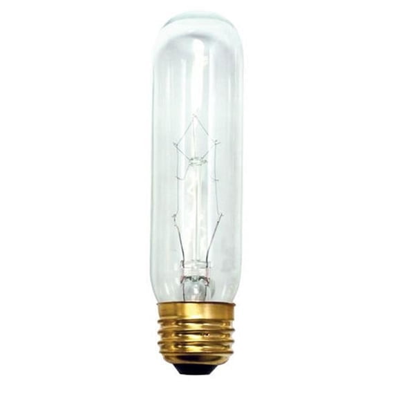 BULBRITE 25W T10 Medium Base Clear Incandescent Light Bulb, Dimmable ...