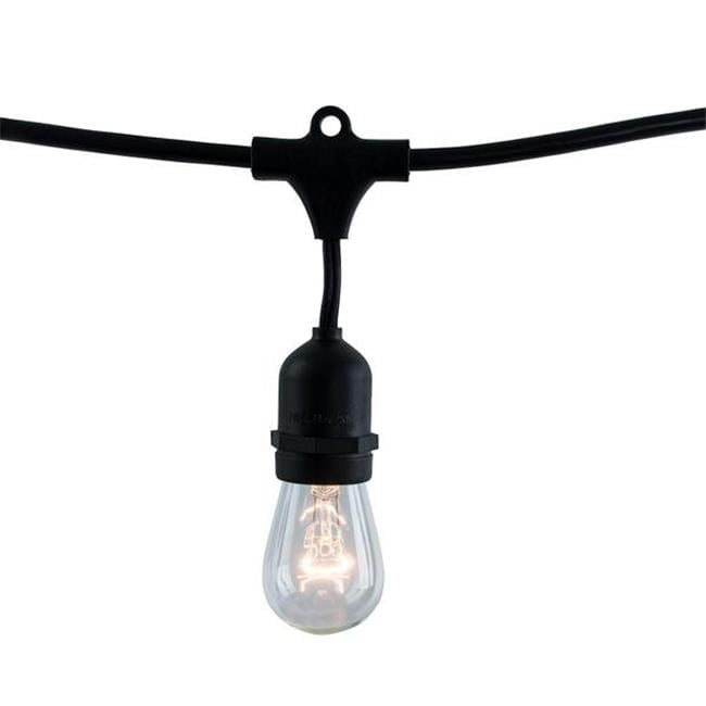 Bulbrite 812312 30 ft. String Light Kit with Clear Vintage Style S14 Incandescent Light Bulbs