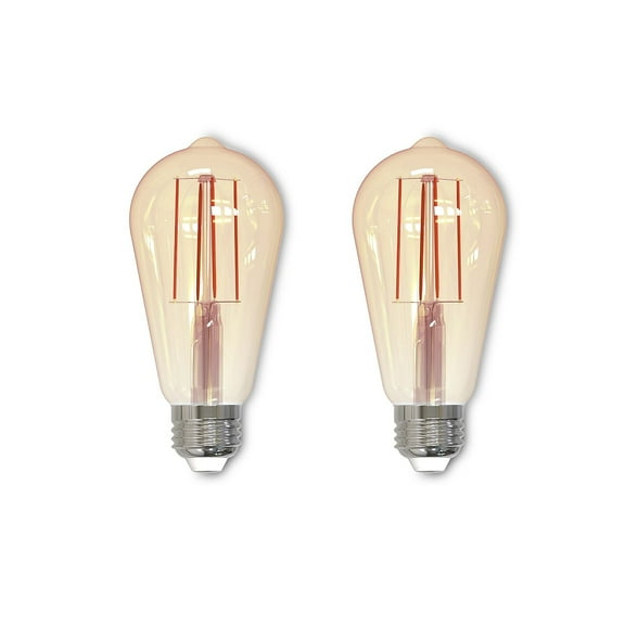 Bulbrite 861410 Pack Of (2) 7 Watt Vintage Edison Dimmable St18 Medium (E26) Led Bulbs -