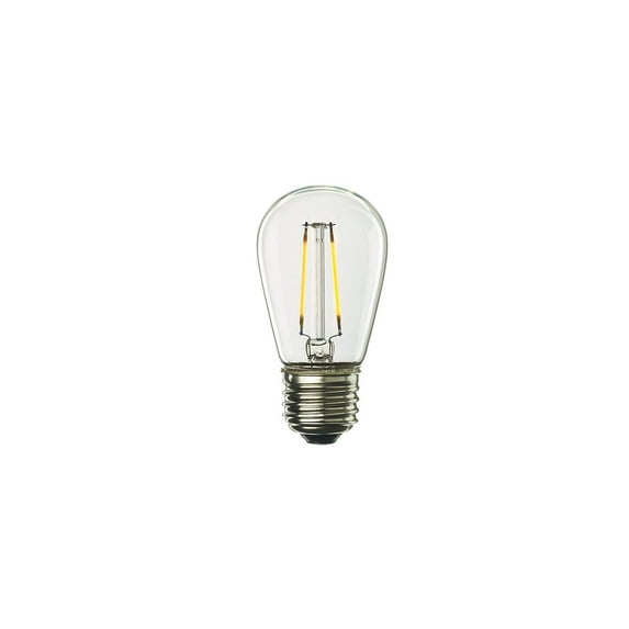 Bulbrite Pack of (4) 2.5 Watt Dimmable Clear S14 LED Light Bulbs with Medium (E26) Base 2700K Warm White Light 250 Lumens