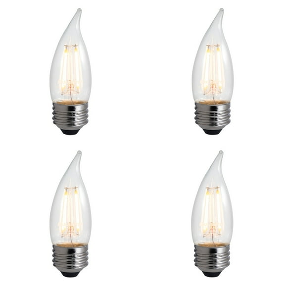 Bulbrite pack of (4) 4.5W E26 LED CA10 2700K FIlament Bulb