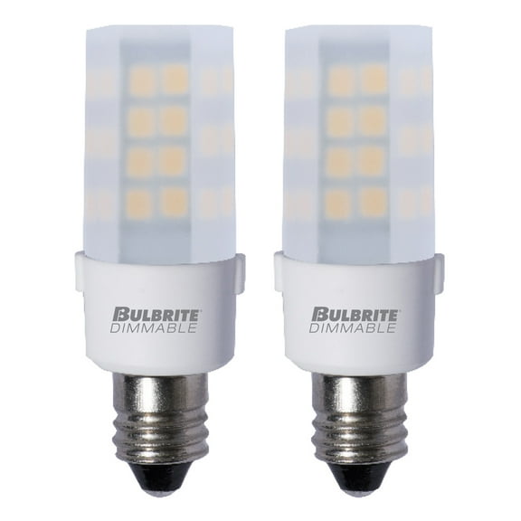 Bulbrite 861517 Pack Of (2) 4.5 Watt Dimmable T4 Mini Candelabra (E11) Led Bulbs - Frost