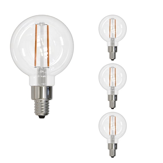 Bulbrite 862694 Pack Of (4) 2.5 Watt Dimmable G16 Candelabra (E12) Led Bulbs - Clear