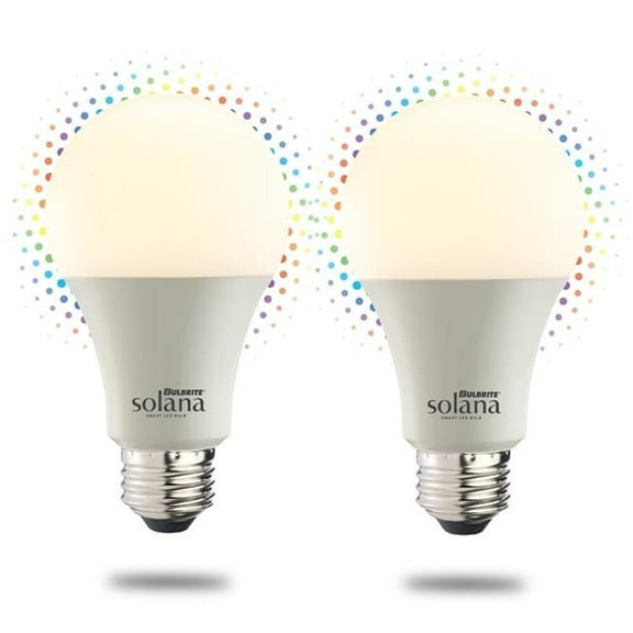 Bulbrite 861700 8W A19 Shape Smart White LED Light Bulb with Wi-Fi, Frost - 60W - Pack of 4