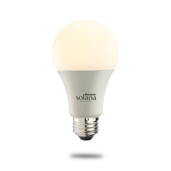 Bulbrite A19 Solana WiFi Connected Smart LED Smart Light Bulb, Frost, Pack of 2