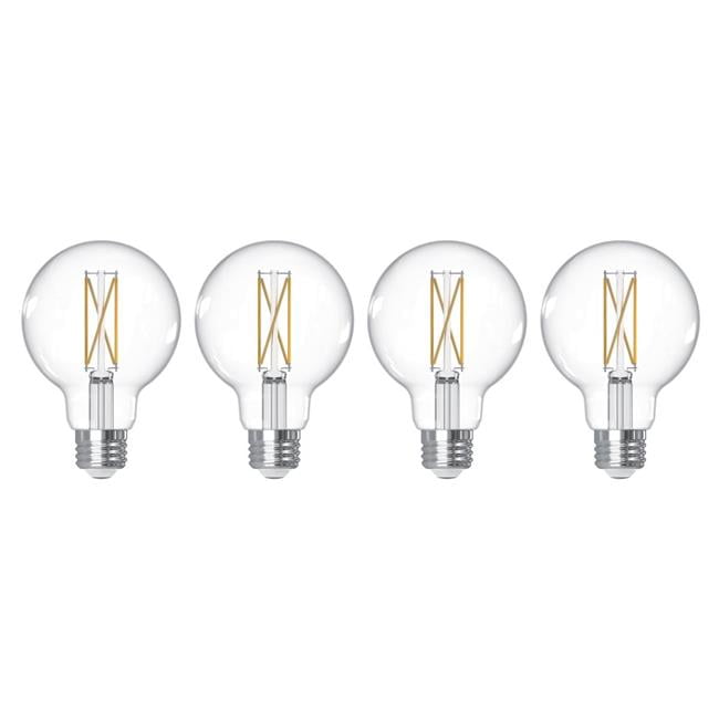 Bulbrite 776239 Bulbrite LED Filament Pack of 4, 7.6 Watt Dimmable G25