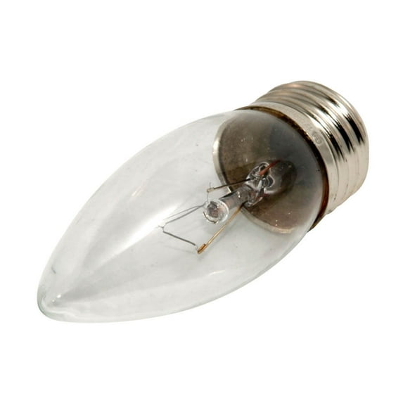 Bulbrite KR25ETC/32 25W Krystal Touch Torpedo Chandelier Bulb (B10), Medium Base