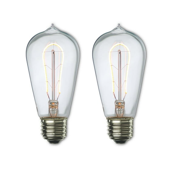 Bulbrite LED 4W Decorative Soft White Decorative Edison Vintage Light Bulbs, Dimmable
