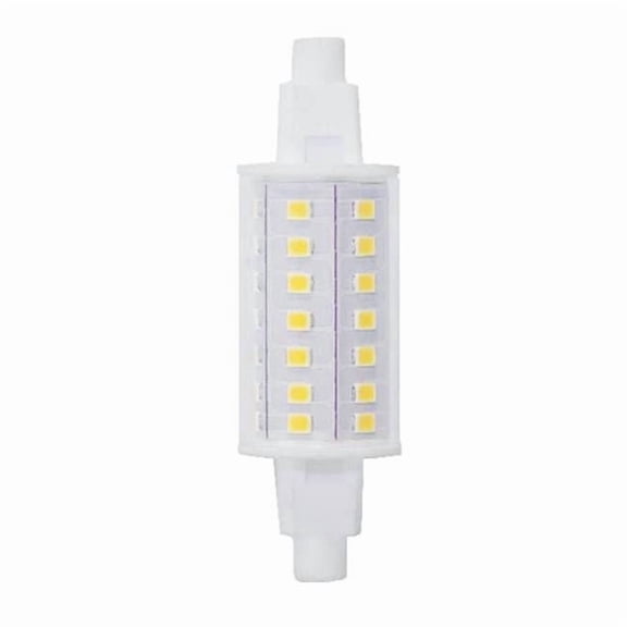 Bulbrite Pack of (2) 6 Watt 120V Dimmable Clear J-TYPE LED Mini Light Bulbs with Recessed Single Contact (R7S) Base  3000K Soft White Light  550 Lumens