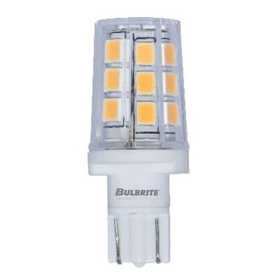 Bulbrite Pack of (2) 2.5 Watt 12V Clear T3 LED Mini Light Bulbs with Wedge Base 2700K Warm White Light 230 Lumens