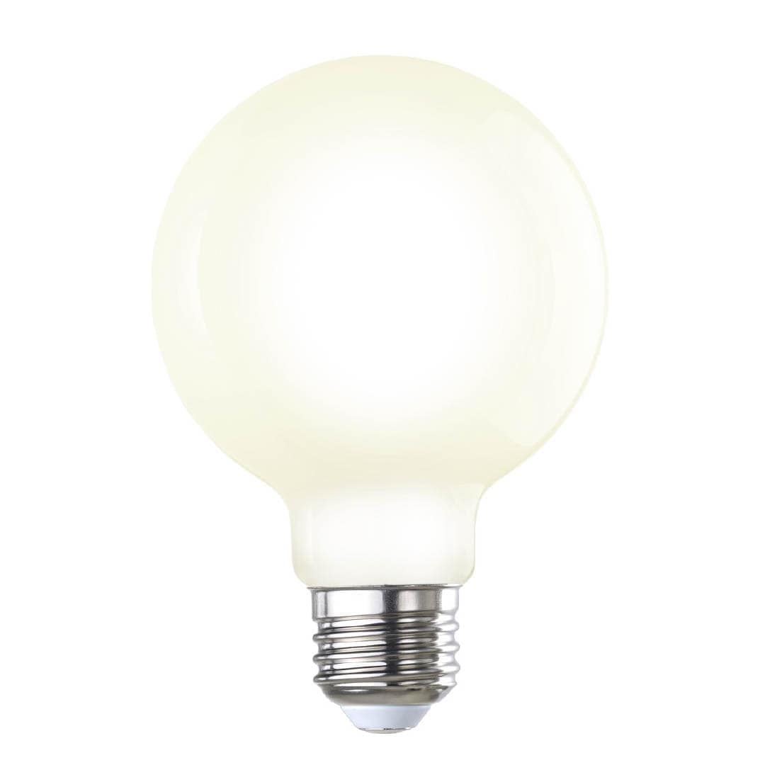 7 Watt White G25 LED Milky Dimmable Light Bulb (2-Pack)