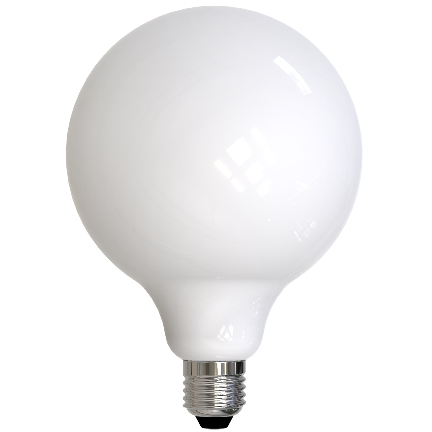 Bulbrite Pack of (2) 8.5 Watt Dimmable Milky Glass G40 LED Light Bulbs with Medium (E26) Screw Base 2700K (Warm White Light), 800 Lumens