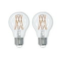 thumbnail image 1 of Bulbrite Pack of (2) 9 Watt Dimmable Clear Filament A19 Medium (E26) LED Light Bulb - 1100 Lumens, 3000K, and 90 CRI, 1 of 9