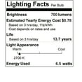 thumbnail image 1 of Bulbrite  Pack of (2) Dimmable Clear Mini T6 Bi-Pin (G9) LED Bulb 6.5 Watt Dimmable Clear Mini 700 Lumens, 2700K, and 80 CRI, 1 of 5