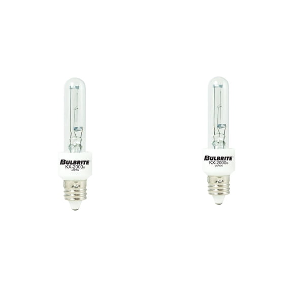 Bulbrite Pack of (2) Dimmable T3 Mini-Candelabra (E11) Krypton Bulb Clear 40 Watt